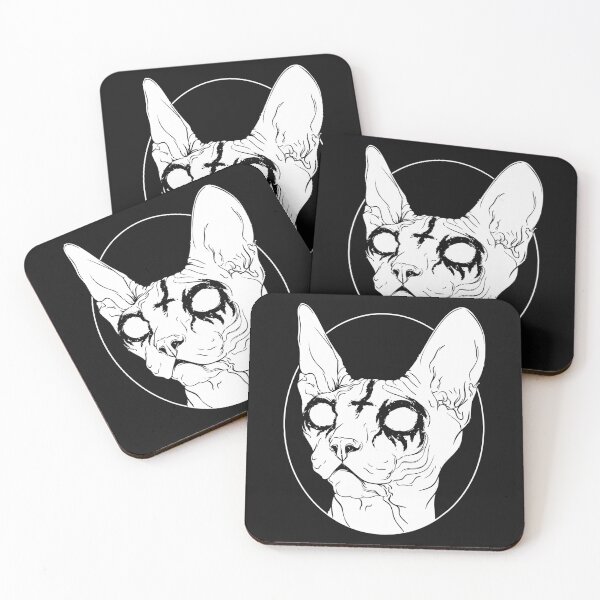 Item preview, Black Metal Sphynx Cat I Goth and Death Metal   designed and sold by lhkmmo44.
