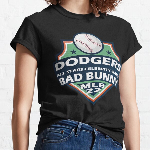 Shirts  Dodgers Bad Bunny White Black Allstar Celebrity Softball