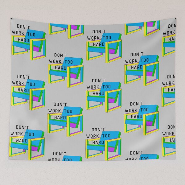 Item preview, Don't Work Too Hard Neon Armchair designed and sold by Pink Ribbon.