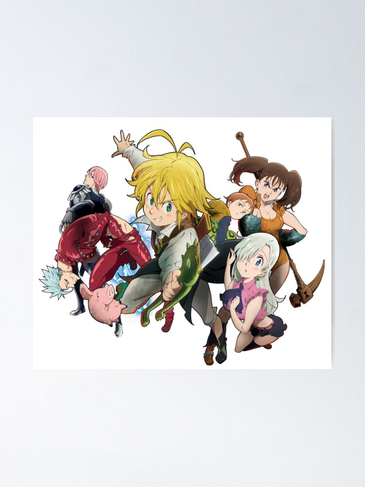 Quadro Poster Nanatsu No Taizai The Seven Deadly Sins Anime