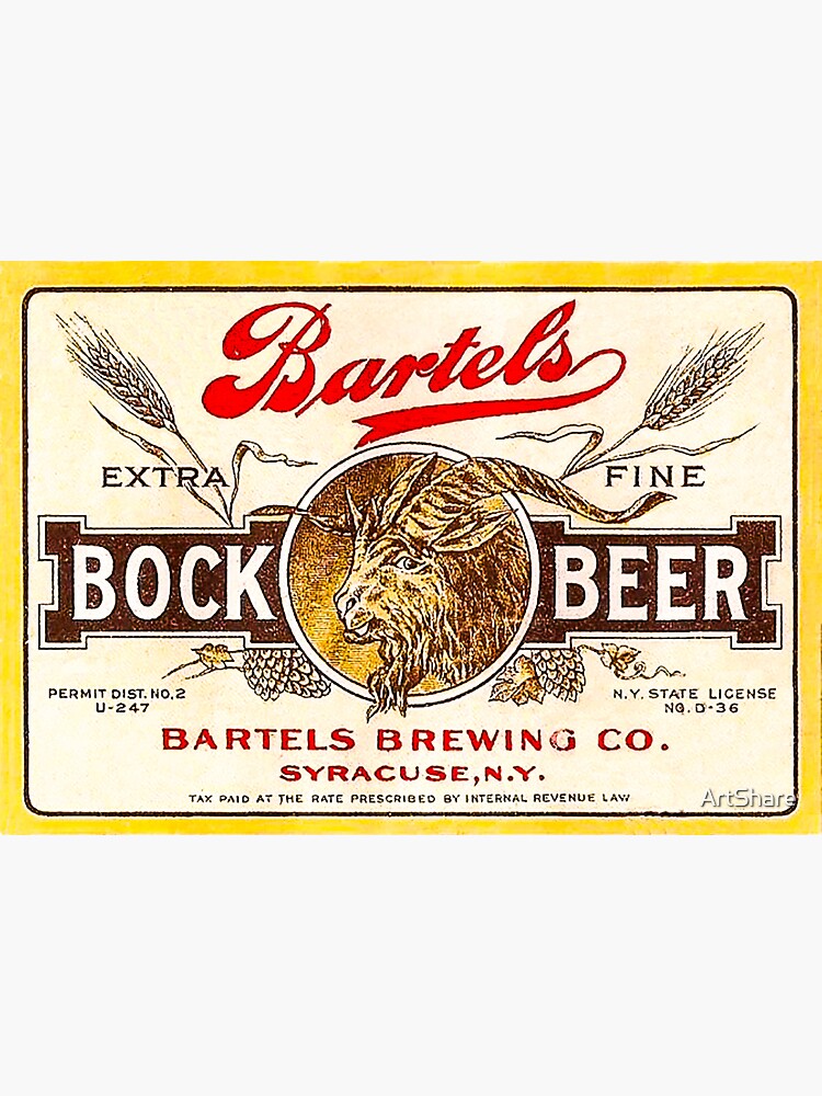 "Vintage Beer Label" Sticker for Sale by ArtShare Redbubble