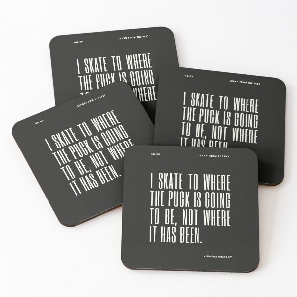 Item preview, I skate to where the puck is going to be, not where it has been. | Inspirational Sports Quotes designed and sold by DoubleDoubleInc.