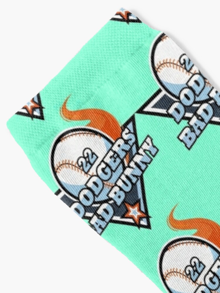 Bad Bunny Dodgers all star game 2022 ball of fire Socks for Sale