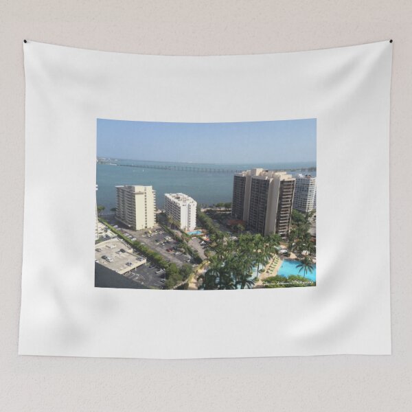 Item preview, Miami Brickell Downtown Ocean Buildings Skyline Professional Photography designed and sold by stevesemojis.