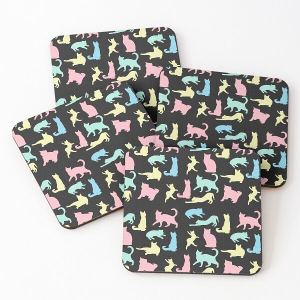 Item preview, Pastel cat pattern designed and sold by EnigmaKiwi.