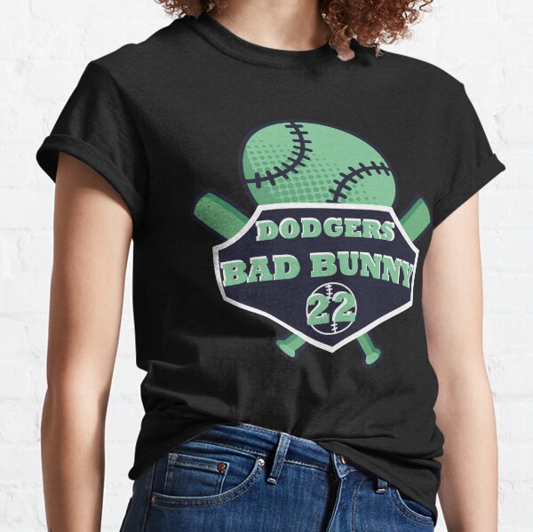 LA Dodgers Bad Bunny Black 2022 Classic Unisex T-Shirt Softball