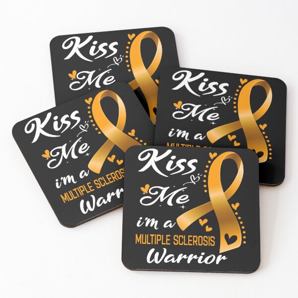 Item preview, Multiple Sclerosis Awareness Kiss Me I'm A Multiple Sclerosis Warrior Support Multiple Sclerosis Awareness Gifts  designed and sold by OtiliaNikolaus.