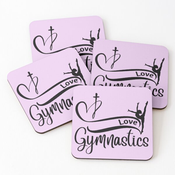 Item preview, Love Gymnastic and the Cross with this swirl heart and cross with gymnast design designed and sold by tranquilbeach.