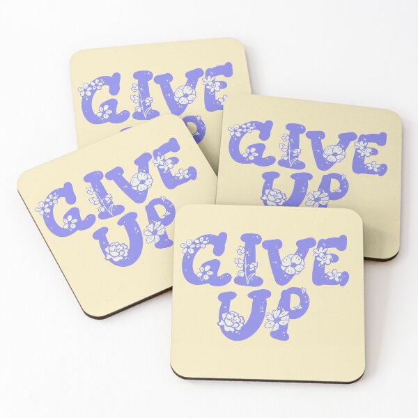 Item preview, Floral Periwinkle Give Up designed and sold by Pink Ribbon.