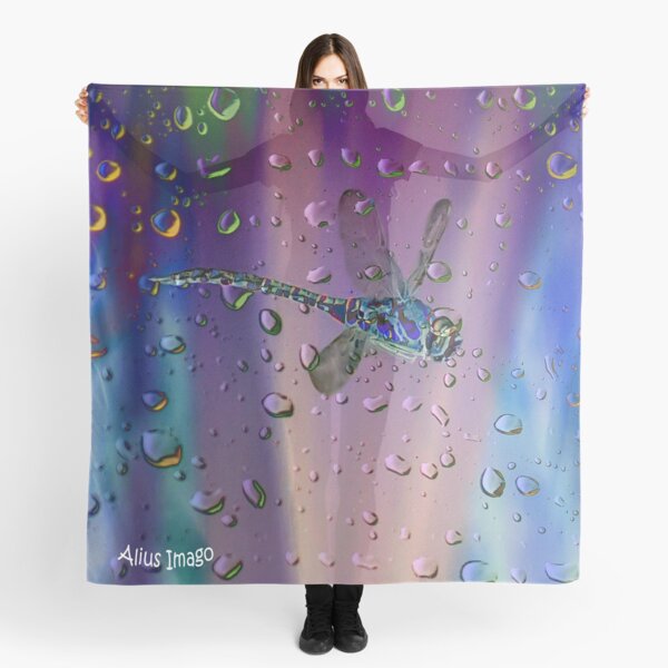 Raindrops - Dragonfly in Flight Scarf
