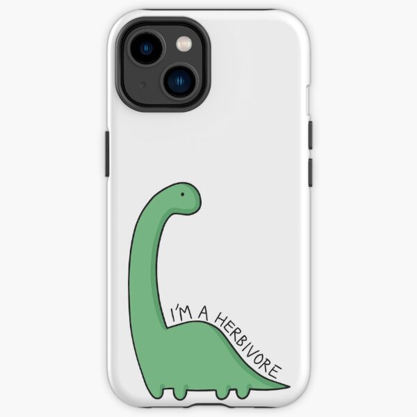 'I'm a Herbivore' Dinosaur Illustration iPhone Tough Case
