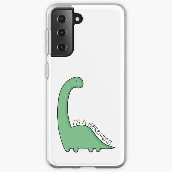 'I'm a Herbivore' Dinosaur Illustration Samsung Galaxy Soft Case