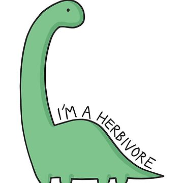 Vorschaubild zum Design „Ich bin ein Pflanzenfresser“ Dinosaurier-Illustration von bloemsgallery