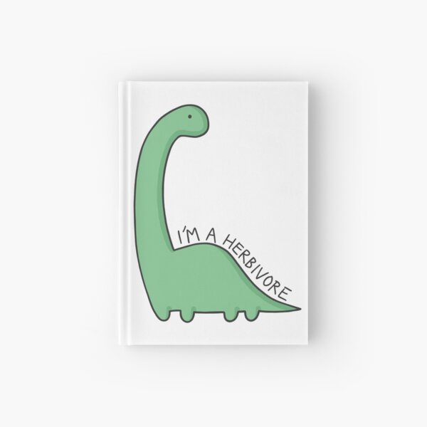 'I'm a Herbivore' Dinosaur Illustration Hardcover Journal