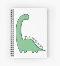 Cuaderno de espiral Ilustración de dinosaurio 'Soy un herbívoro'
