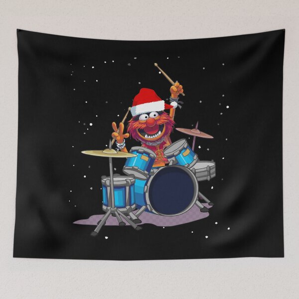 Item preview, Christmas Muppet Animal Drummer designed and sold by Evie-MaeWard.