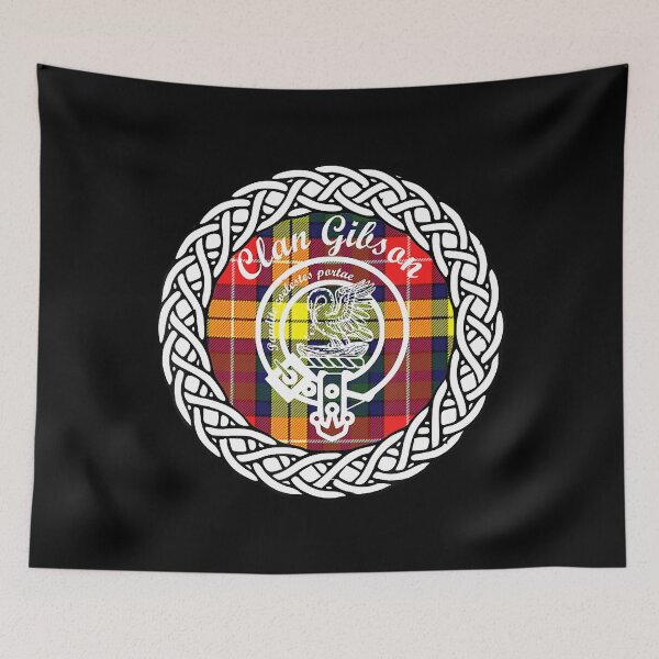 Item preview, Clan Gibson Surname Last Name Scottish Tartan Crest Sticker designed and sold by Welve36tea.