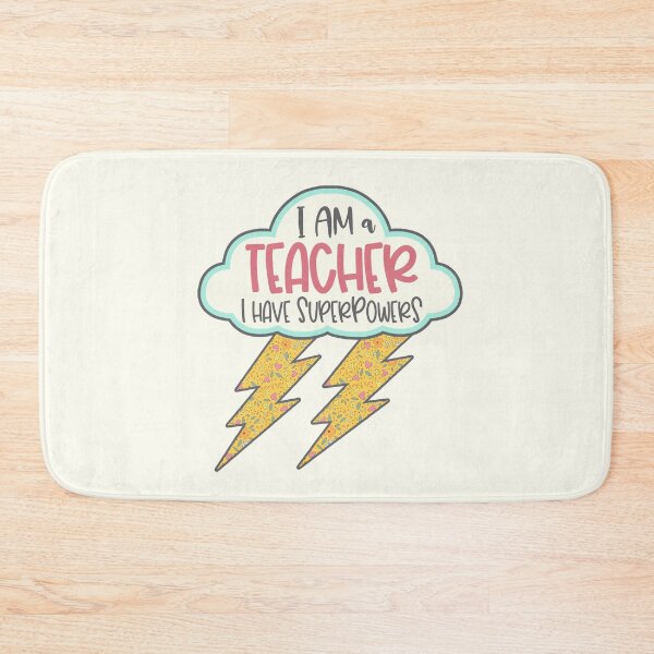 Item preview, Retro Teacher Superpowers Bolt designed and sold by GrimButterfly.
