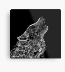 Geist - weißer Wolf Metallbild