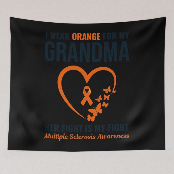 Item preview, Multiple Sclerosis Awareness Multiple Sclerosis Awareness Orange Ribbon Support Grandma  designed and sold by OtiliaNikolaus.