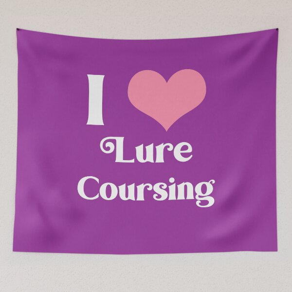 Item preview,  I LOVE LURE COURSING - LURE COURSING HEART IN WHITE AND PINK designed and sold by Iskybibblle.