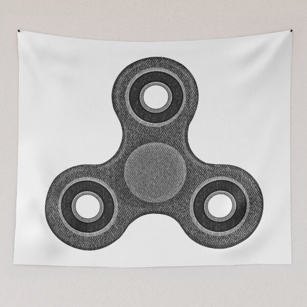 Item preview, Fidget spinner Denim photocollage black version designed and sold by denimaheart.