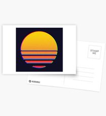 Outrun Retro Sun Cartes postales