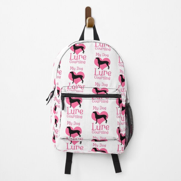 Item preview, RETRO MY DOG LOVES LURE COURSING - LURE COURSING HEART IN BLACK AND PINK designed and sold by Iskybibblle.