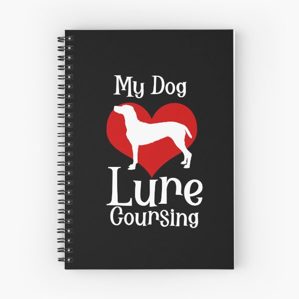 Item preview, RETRO MY DOG  LOVES LURE COURSING - LURE COURSING HEART IN WHITE AND RED  designed and sold by Iskybibblle.