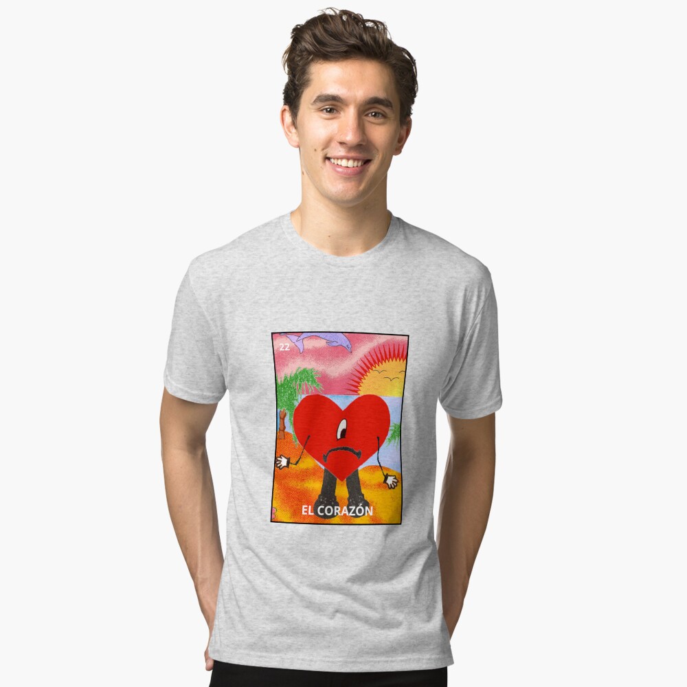 Bad Bunny El Romantico Sunflower Loteria T-Shirt – JFiveCustoms