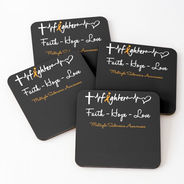 Item preview, Multiple Sclerosis Awareness Multiple Sclerosis Fighter Faith Hope Love Support Multiple Sclerosis Awareness Warrior Gifts  designed and sold by OtiliaNikolaus.