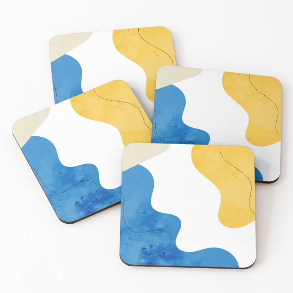 Item preview, Shapes Blue and Yellow designed and sold by DEX DESIGNS.