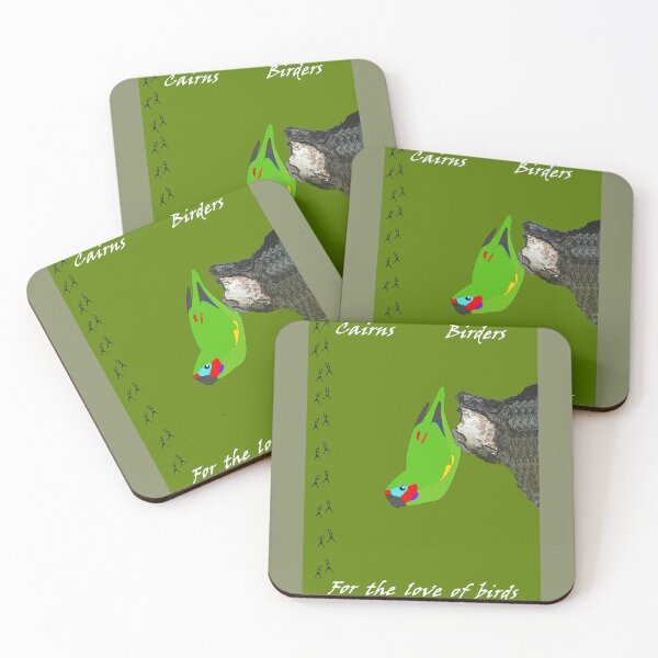 Item preview, Double-eyed Fig Parrot with footprints designed and sold by CairnsBirders.