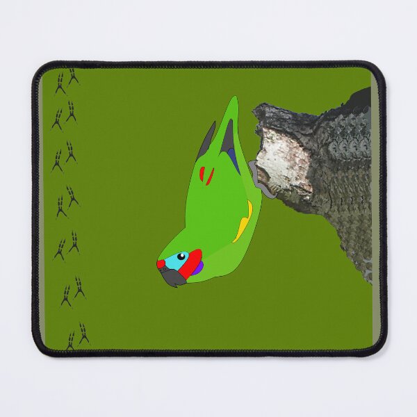 Item preview, Double-eyed Fig Parrot with footprints designed and sold by CairnsBirders.