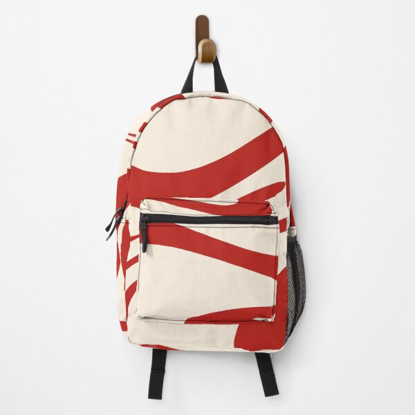 Item preview, Mellow Flow Retro Abstract Pattern in Red and Almond Cream designed and sold by kierkegaard.