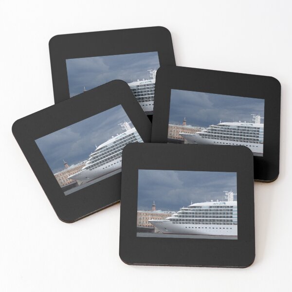 Item preview, Seabourn Sojourn Berthed Beneath Stormy Skies Canvas Print designed and sold by Welve36tea.