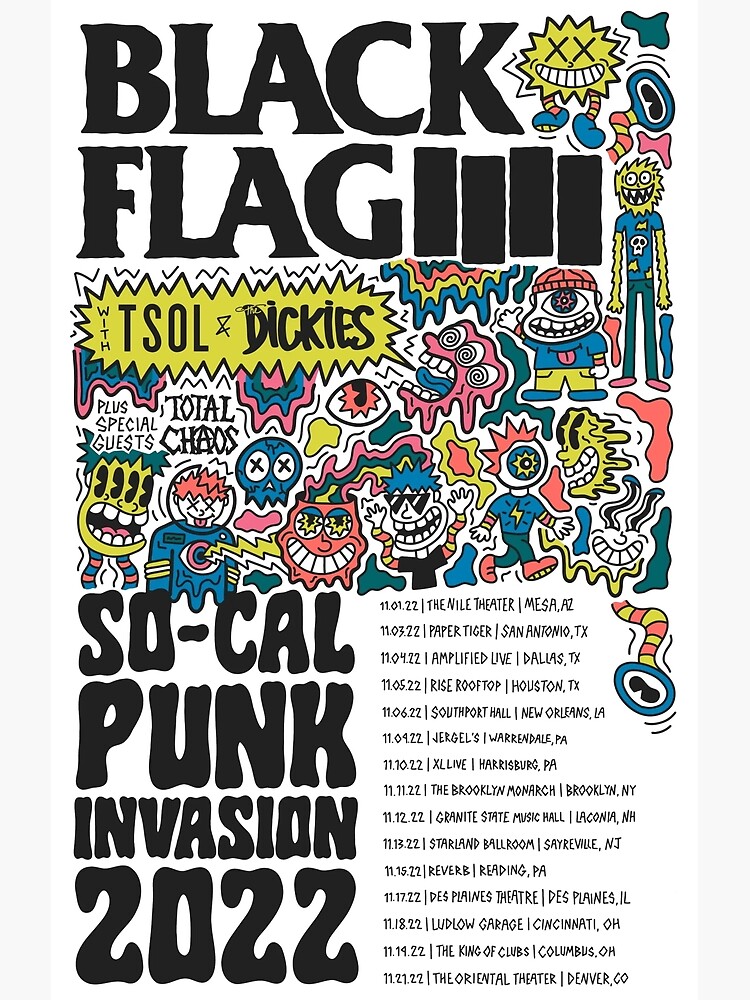 "black flag tour" Poster for Sale by khalidnowwell Redbubble