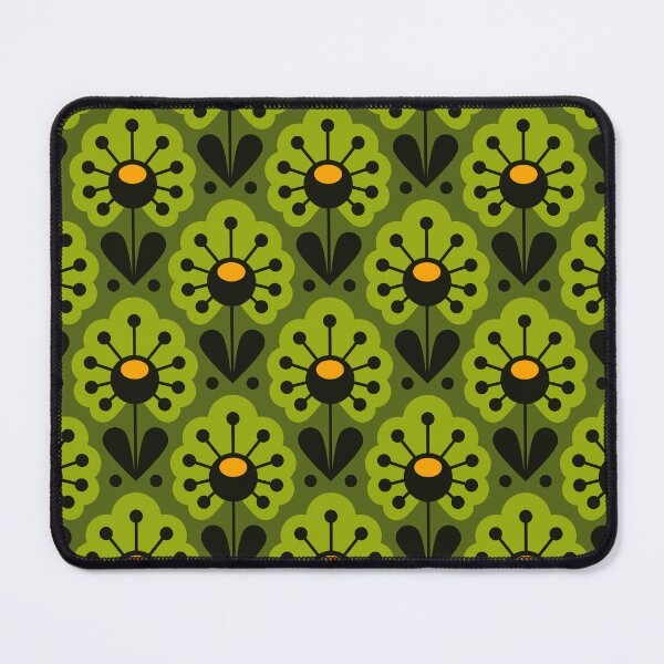 Item preview, 0917 - playful retro flowers, green designed and sold by RouCouCou.