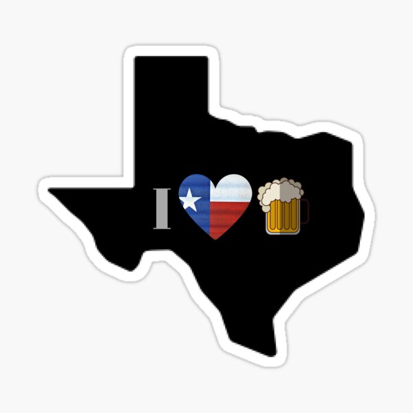 Texas Flag Beer Sticker