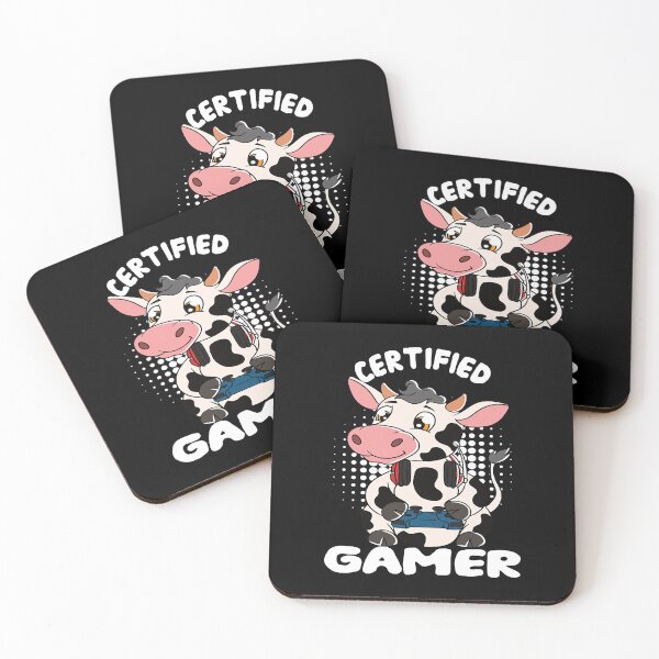 Item preview, Certified Gamer Cute Cow  designed and sold by KathleenR67443.