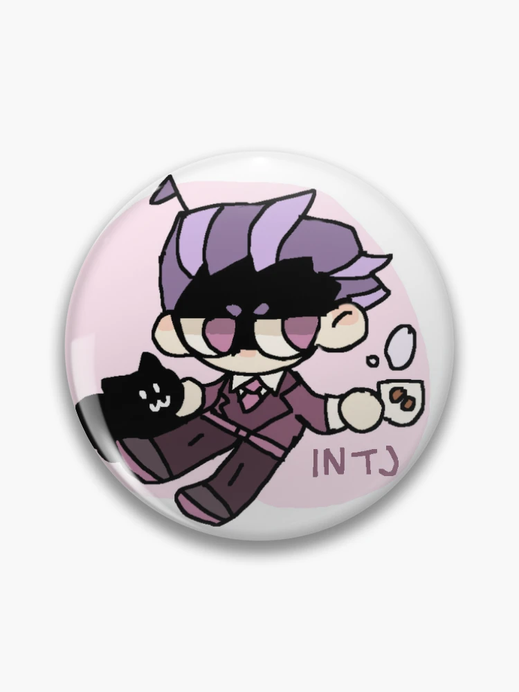 INTJ Girl B/W 4x6 Thermal Sticker - Kawaii Anime Chibi - MBTI