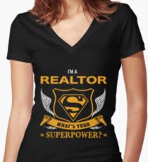 REALTOR BEST COLLECTION 2017 Women's Fitted V-Neck T-Shirt