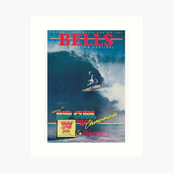 Aperçu de l'œuvre affiche de surf australienne vintage 1983 Poster créée et vendue par ulaula45.