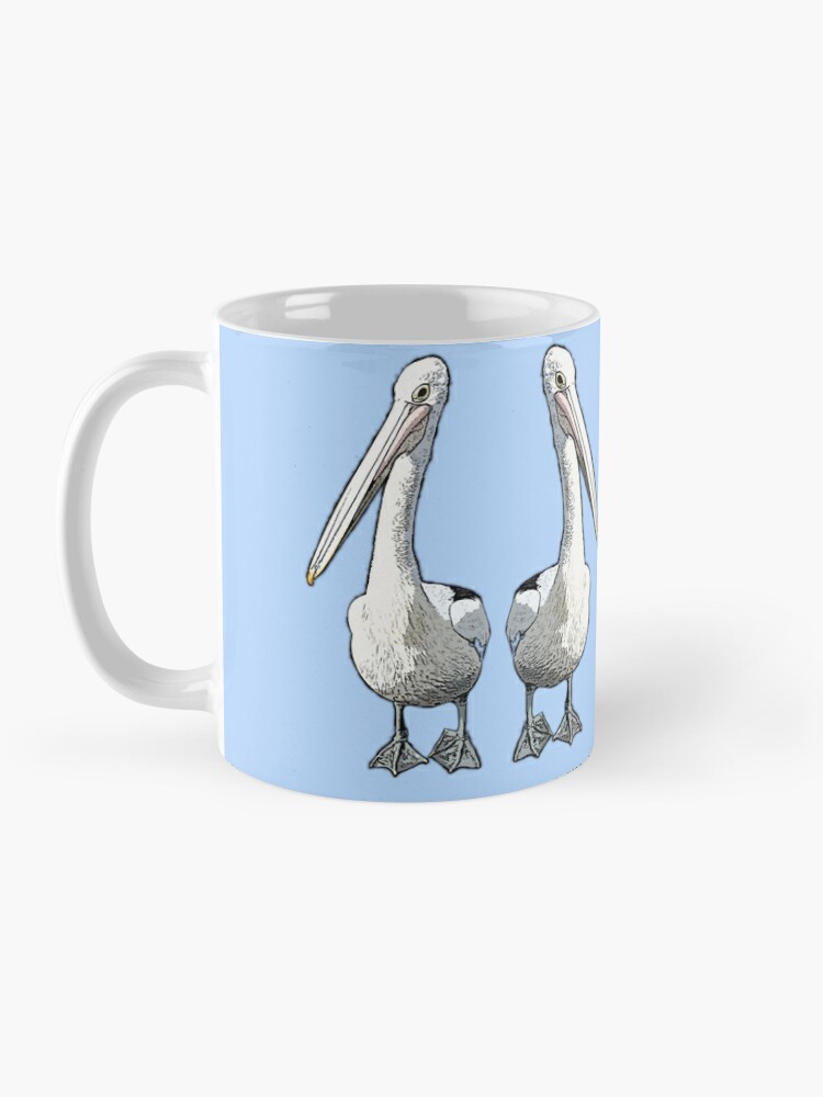 It is a Pelicans Life CARTOON PELICAN BASED ON A REAL PELICAN AT SYDNEY  FISH MARKETS Coffee Mug for Sale by Iskybibblle