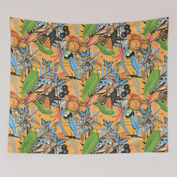 Item preview, Boho Bird and Butterfly Nature Pattern designed and sold by LaBellCreative.