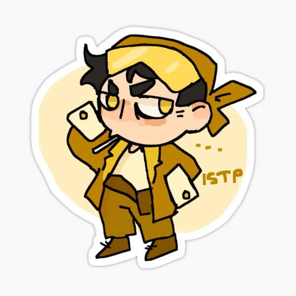 INTJ Boy B/W 4x6 Thermal Sticker - Kawaii Anime Chibi - MBTI