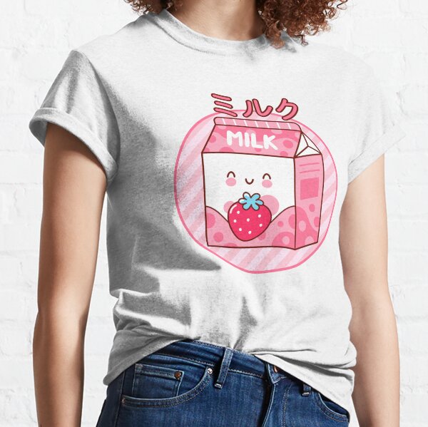 Peach Milk Shirt, Harajuku Clothing, Harajuku, Kawaii Shirt, Anime Shirt,  Harajuku Shirt, Banana Milk, Aesthetic Milk Tees, Strawberry Milk 