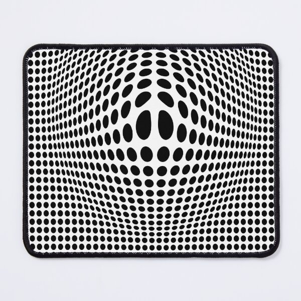 Item preview, Black And White Circles Op-Art Optical Illusion Retro Graphic Victor Vasarely Style designed and sold by artsandsoul.