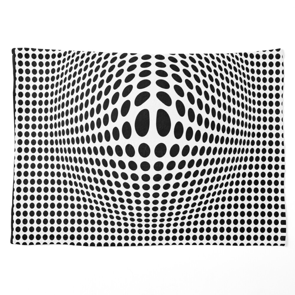 Victor Vasarely Print, Optical Illusion Art, Black and White