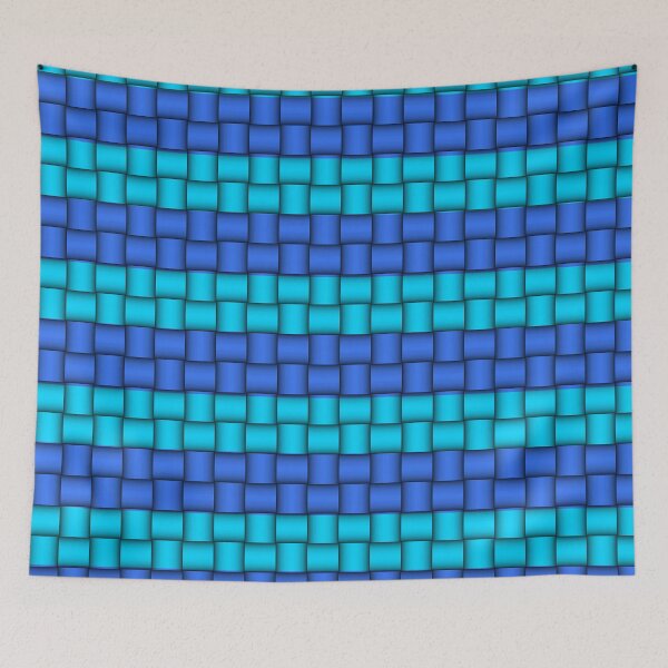 Item preview, Blue And Aqua Blue Striped Pattern designed and sold by taiche.